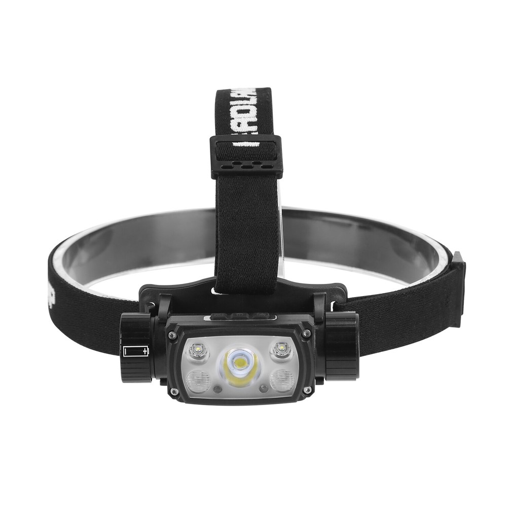 USB Rechargeable LED Headlamp Hand Wave Headlight Flashlight Torch Lamp 9 Modes