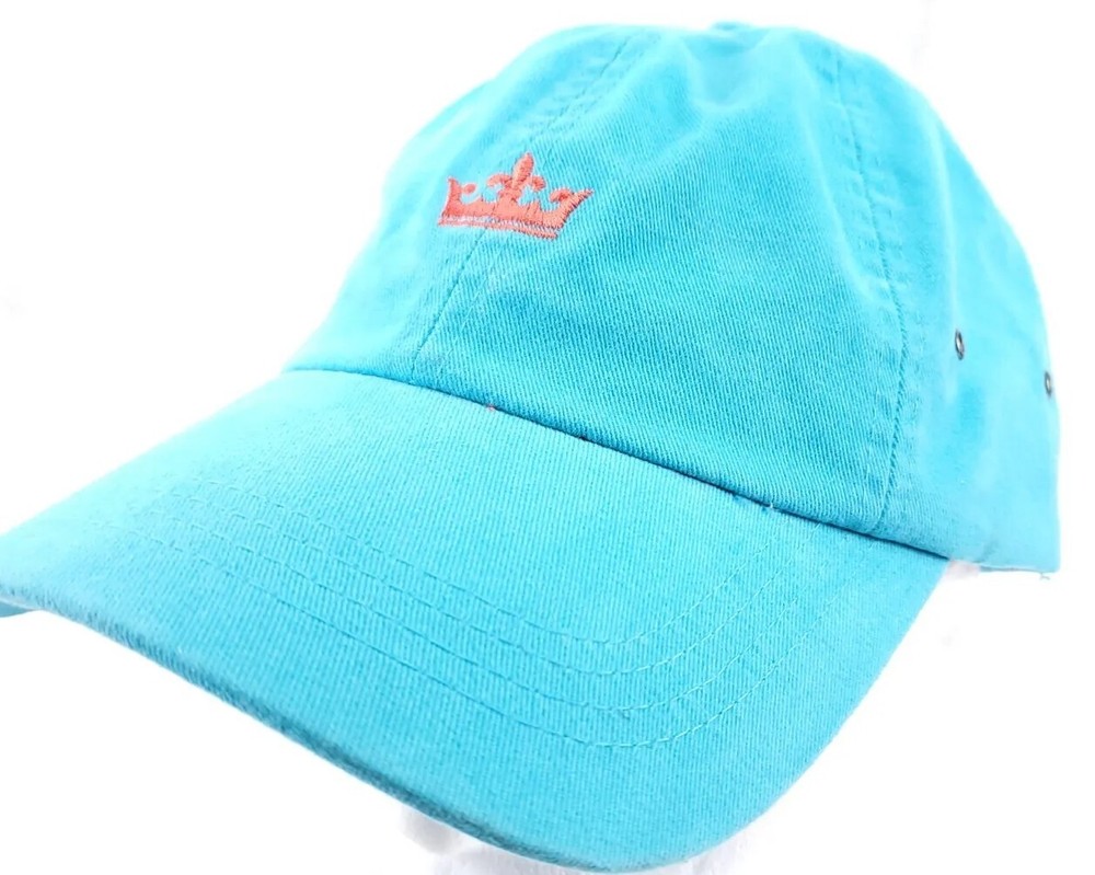 Peter Millar Hat Cap Strap back Golf Adjustable Embroidered Logo Turquoise