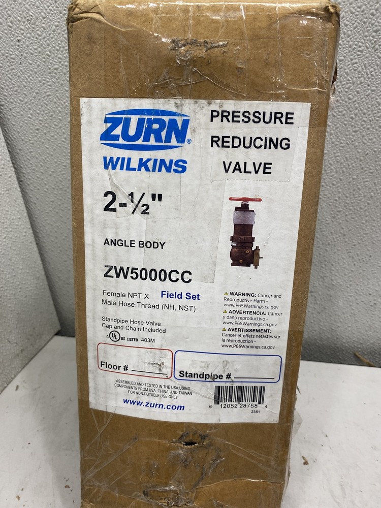 Zurn Wilkins Angle Body Pressure Reducing Valve ZW5000CC