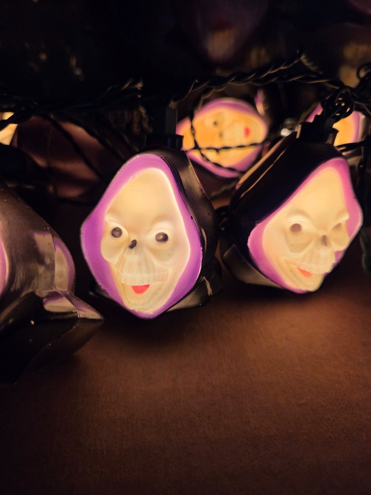 Vintage Grim Reaper Halloween String Light Set of 20