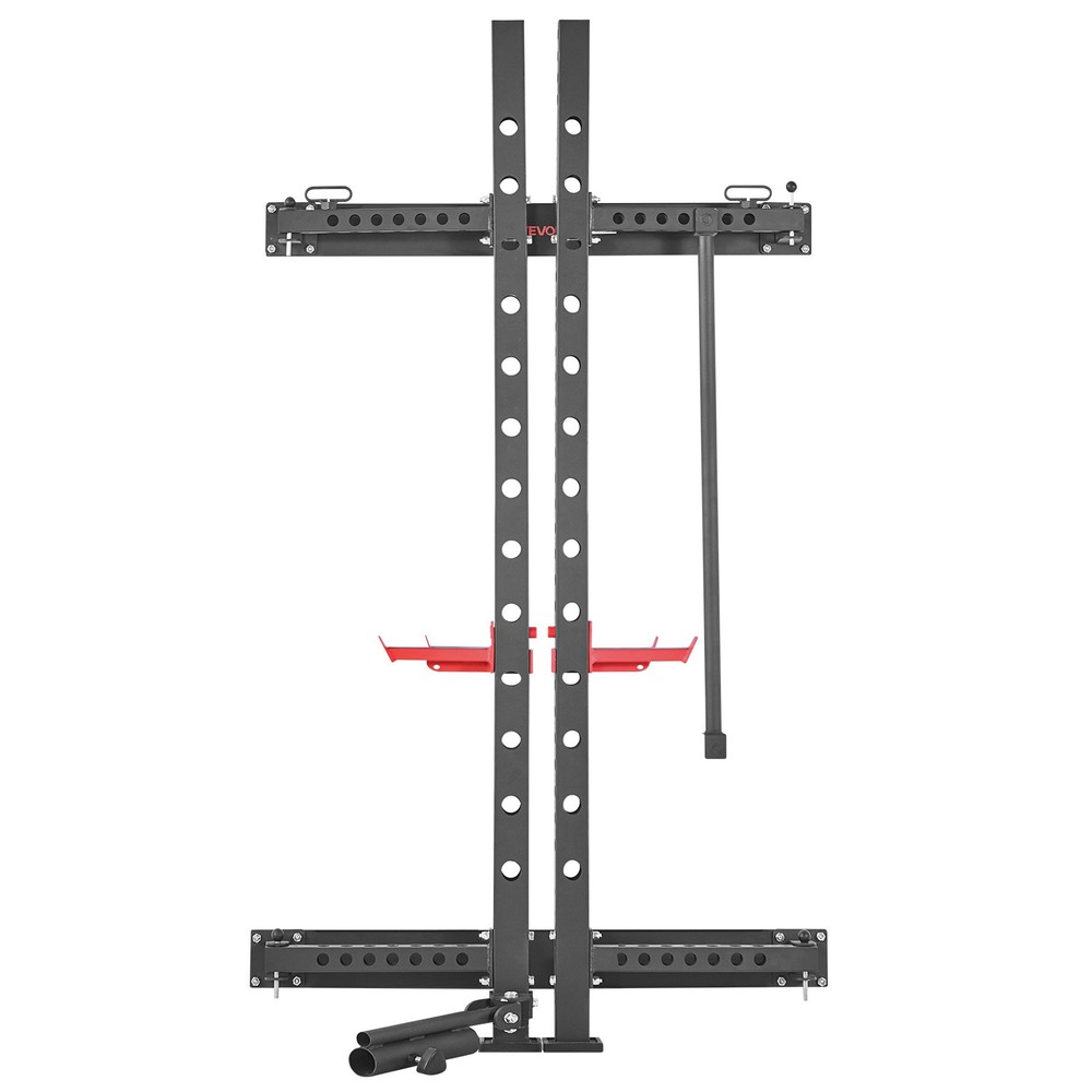 VEVOR Folding Power Cage Wall-Mounted Squat Rack Strength Training Workout Cage