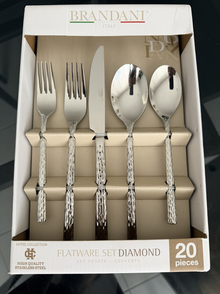 Brandani Italy, Diamond Flatware Set, 20pcs