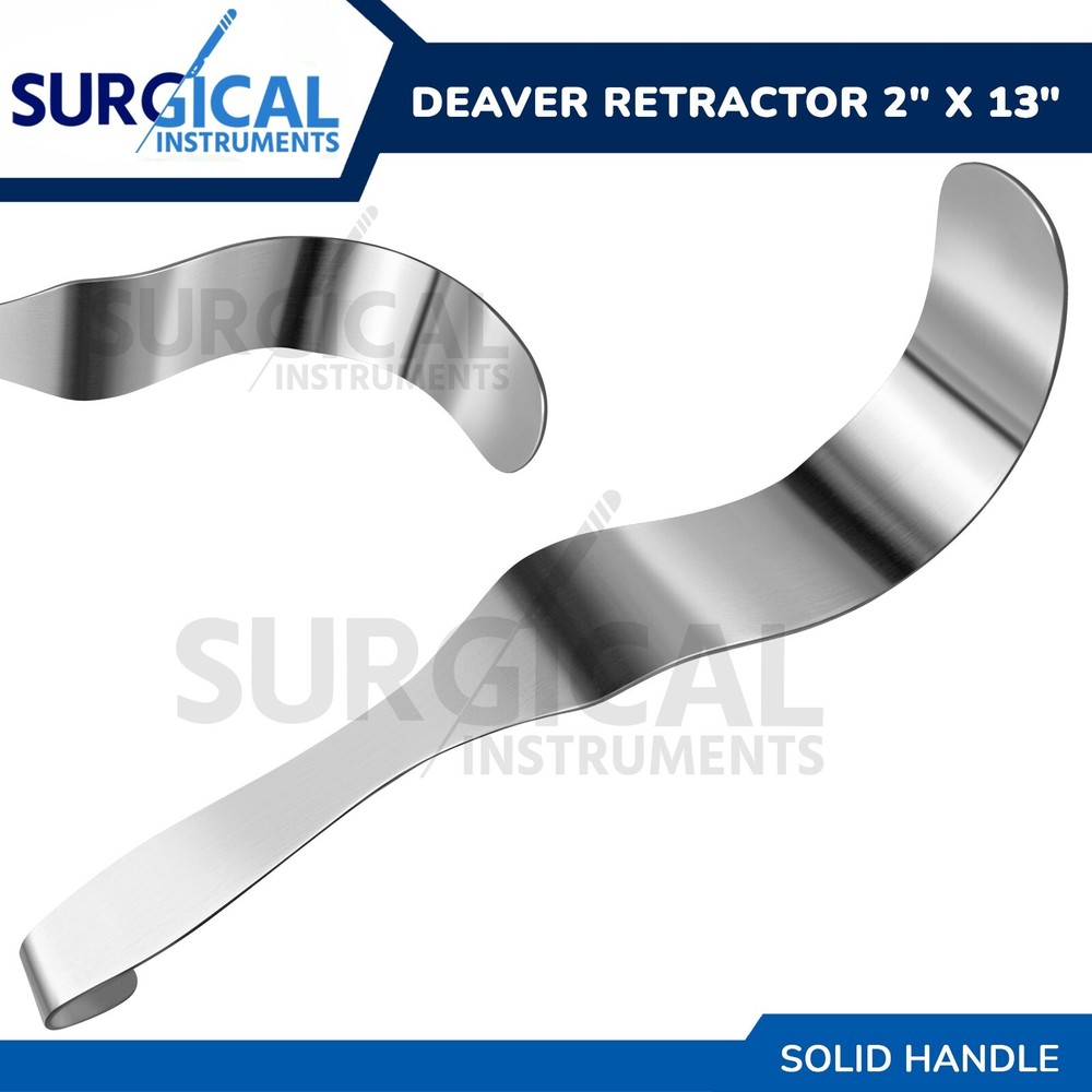 Deaver Retractor 2" x 13" Solid Handle Surgical & Veterinary German Grade