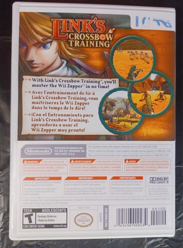 Link's Crossbow Training REPLACEMENT Case + Artwork ONLY - NO GAME nintendo art