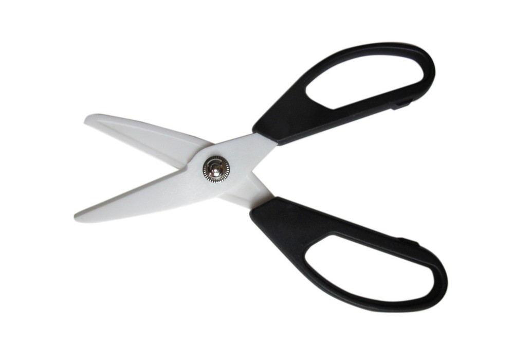 Ceramic White Blade Kitchen Utility Scissors Zirconium Lightweight Rustproof
