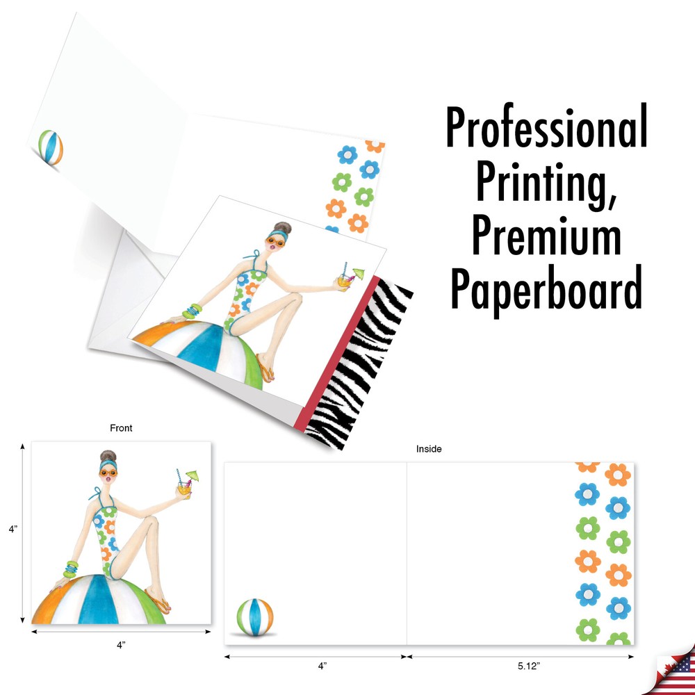 10 Assorted All Occasion Blank Note Cards Pack - Write In Style