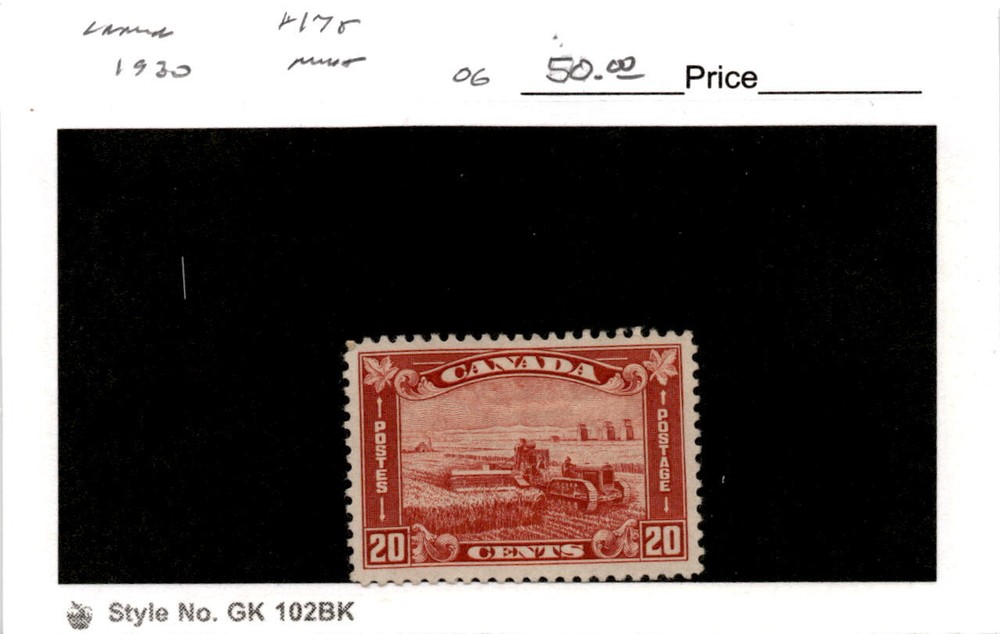 Canada, Postage Stamp, #175 Mint Hinged, 1930 Harvest Wheat (AD)