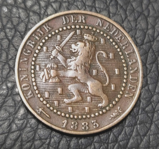 1883 Netherlands 1 Cent Coin