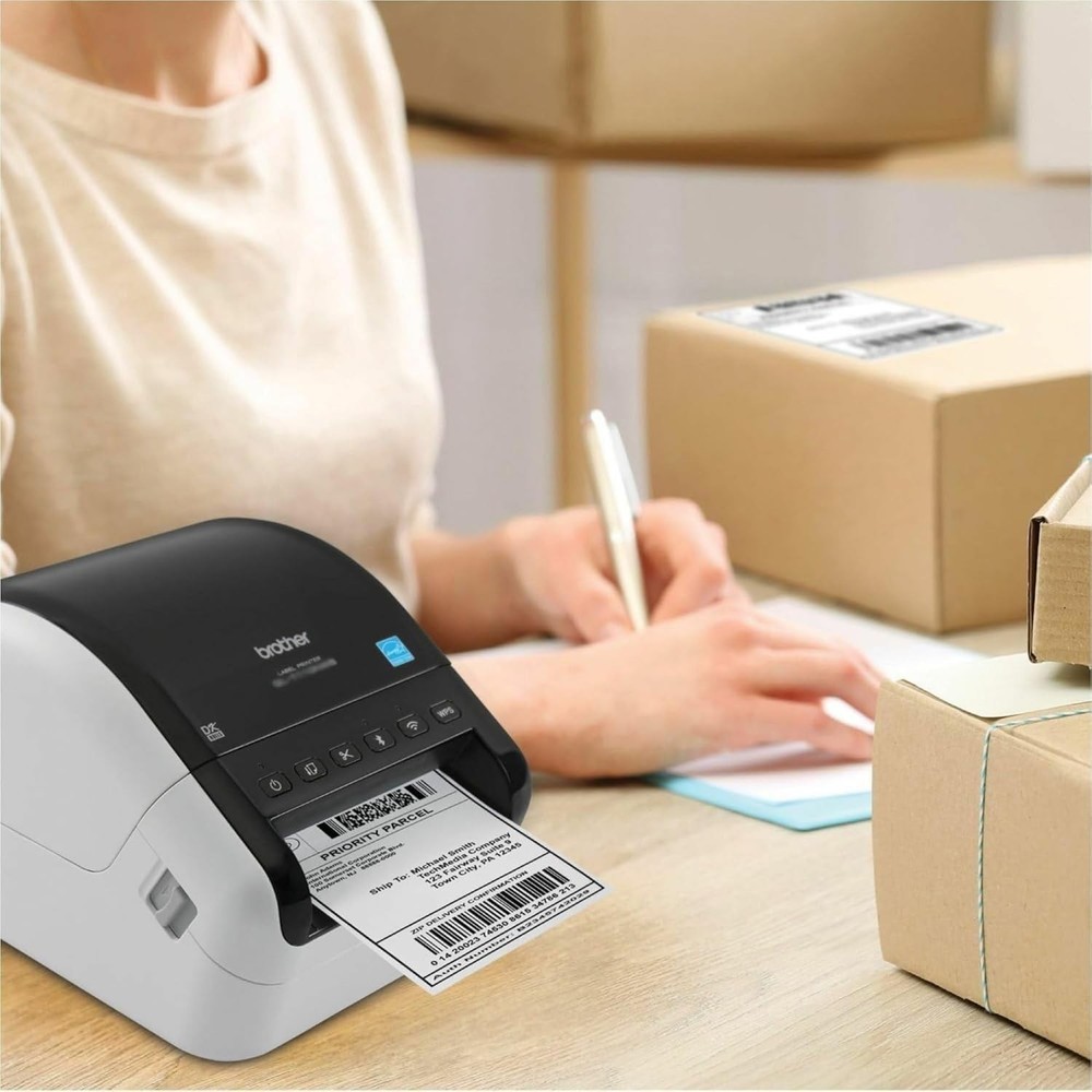 Brother QL-1100 Wide Format, Postage & Barcode Thermal Label Printer, White