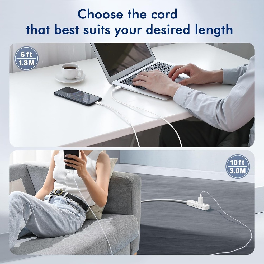 USB C to C Cable (6FT, 2Pack),Type-C 60W Fast Charging 2Pack-6FT, White