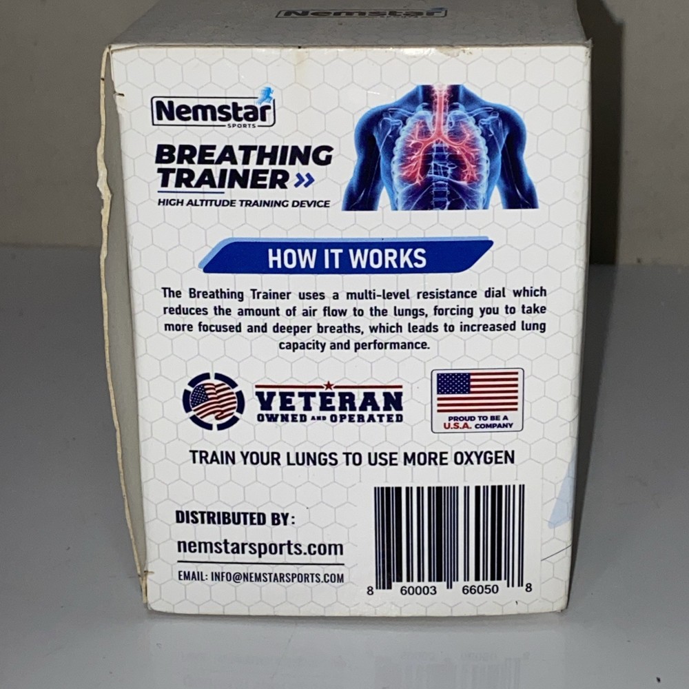 Breathing Trainer Exercise Device - Respiratory Exerciser Device Adjustable