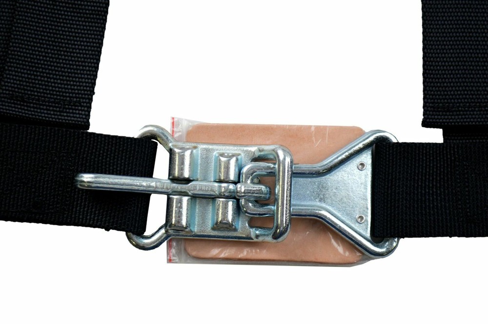 2" LATCH & LINK Y FLOOR MOUNT HARNESS. 3 POINT BUGGY BELT PULL DOWN LAPS BLACK