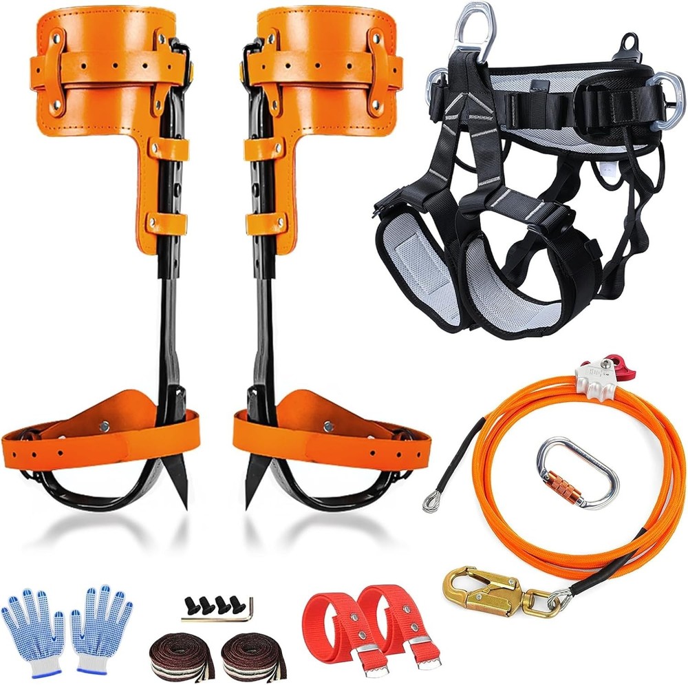 Tree Climbing Gear, Tree Climbing Spikes, Tree Climbing Gear with Adjustable