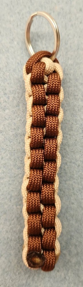 Paracord Keychain Box Tan/Chocolate Brown