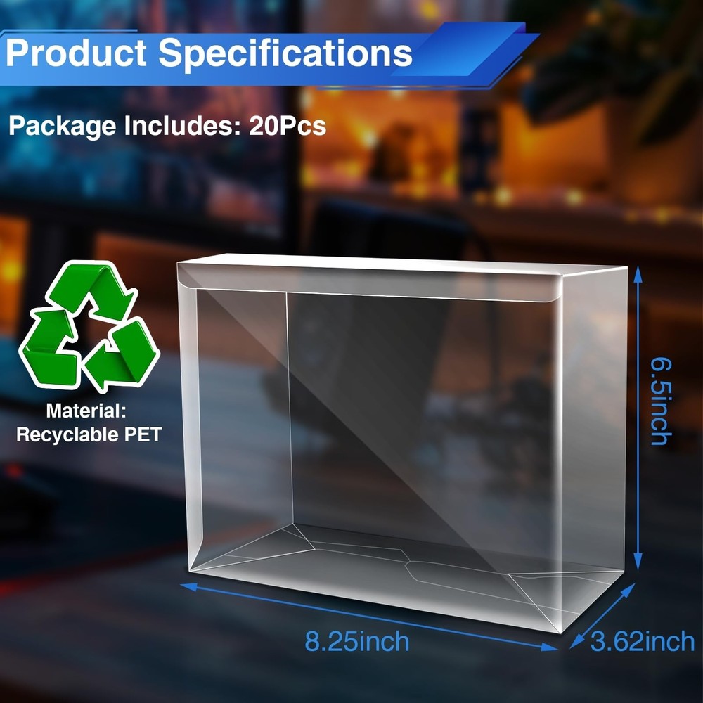 20Pcs Clear Plastic Protector Display Box for Pop Protector, Pop Protector Ca...