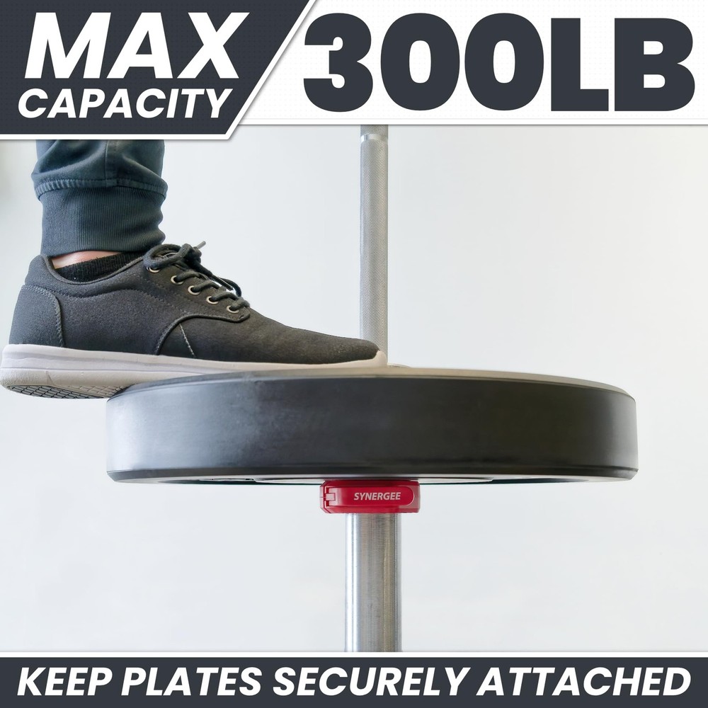Red Magnetic Barbell Collars – Locking 2" Olympic Size Weight Clamps - Quick ...