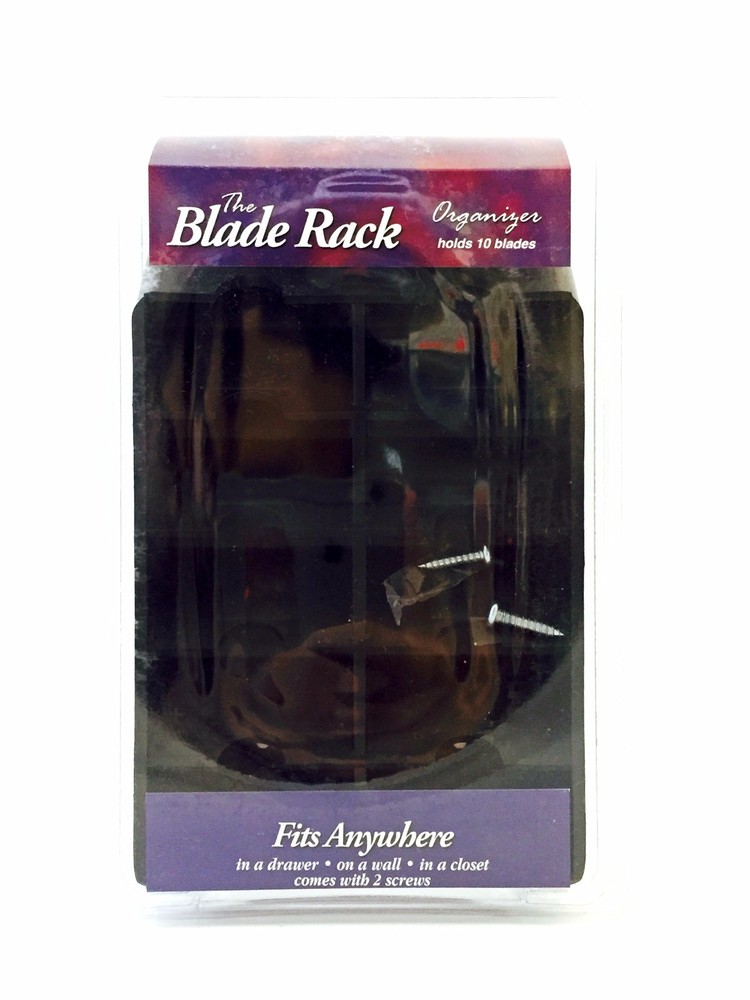 The Blade Rack Organizer Holds 10 Blades Fits Anywhere