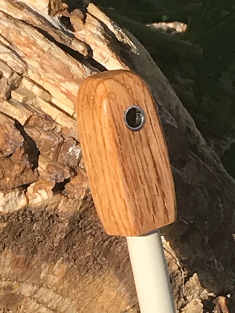 Handmade Square Oak Handle 3/8" Ceramic Field Sharpener