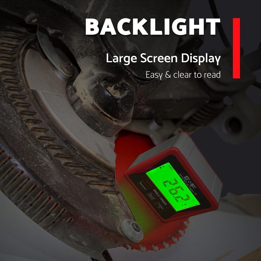 Precision Digital Angle Gauge with Backlit Display - Perfect for Construction
