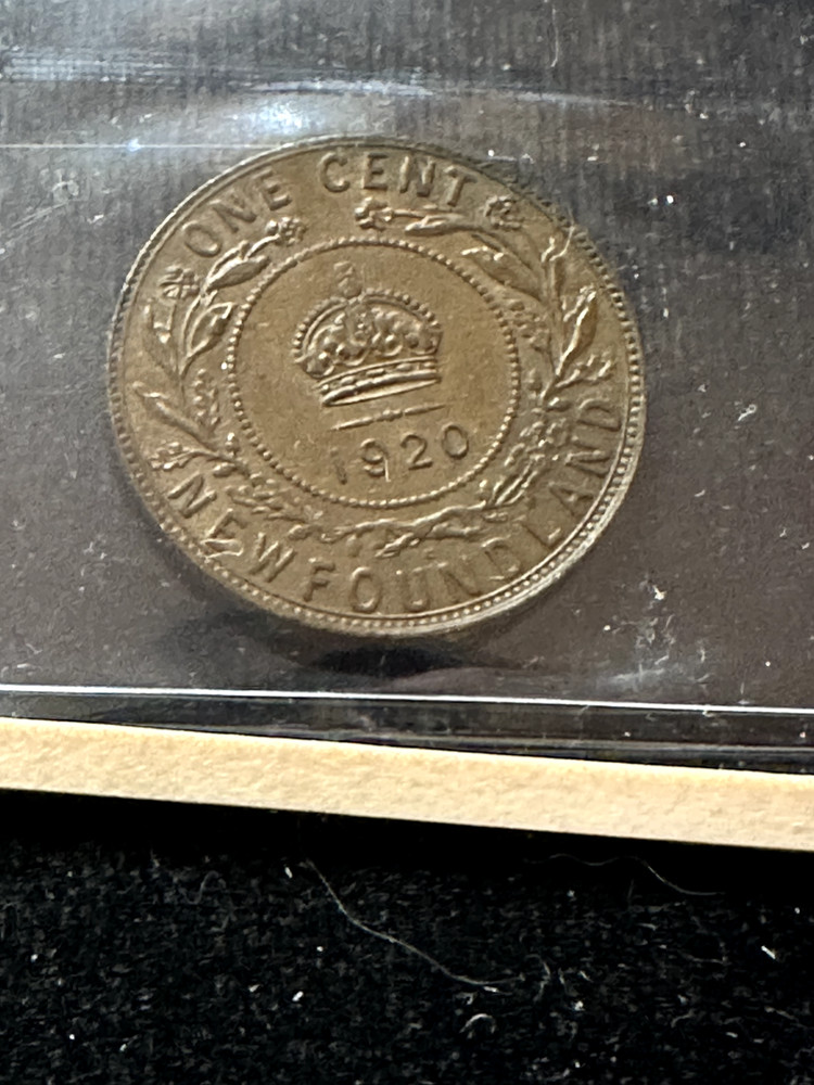 1920c ICCS Graded Newfoundland Large 1¢ **MS-60** Cert# XOS 268