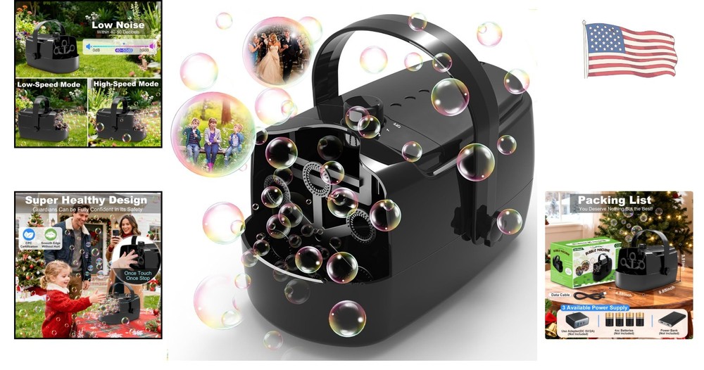 Professional Bubble Maker with 320ml Capacity - Bubbles for Kids & Pets Anytime