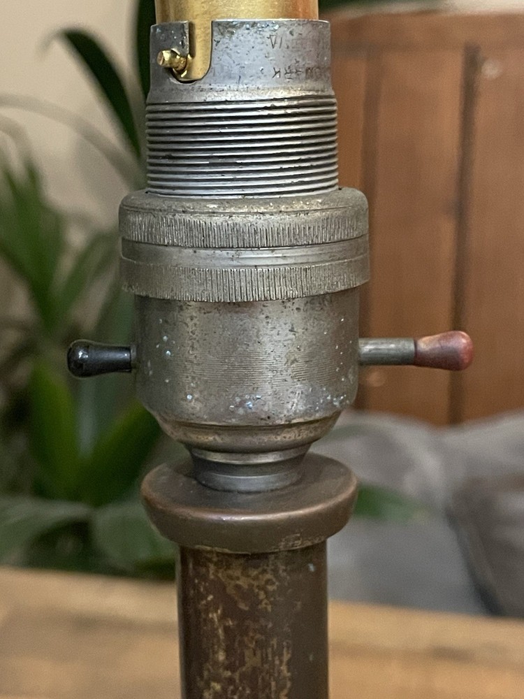 Early 20th Century Solid Brass Table Lamp – Arts & Crafts Style