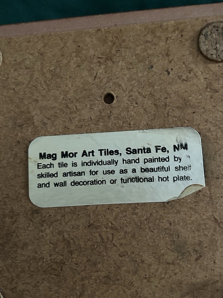 Mag Mor Studios Art Tile. Eggplant with Mushrooms