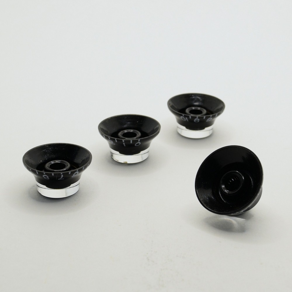 Black Bell Knobs 6mm Set of 4