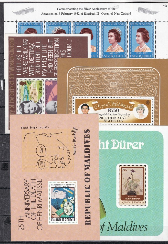 BRITISH COLONIES^^^ x 5MNH  Souv/sheets ( TOPICALS )  @lar770bc700