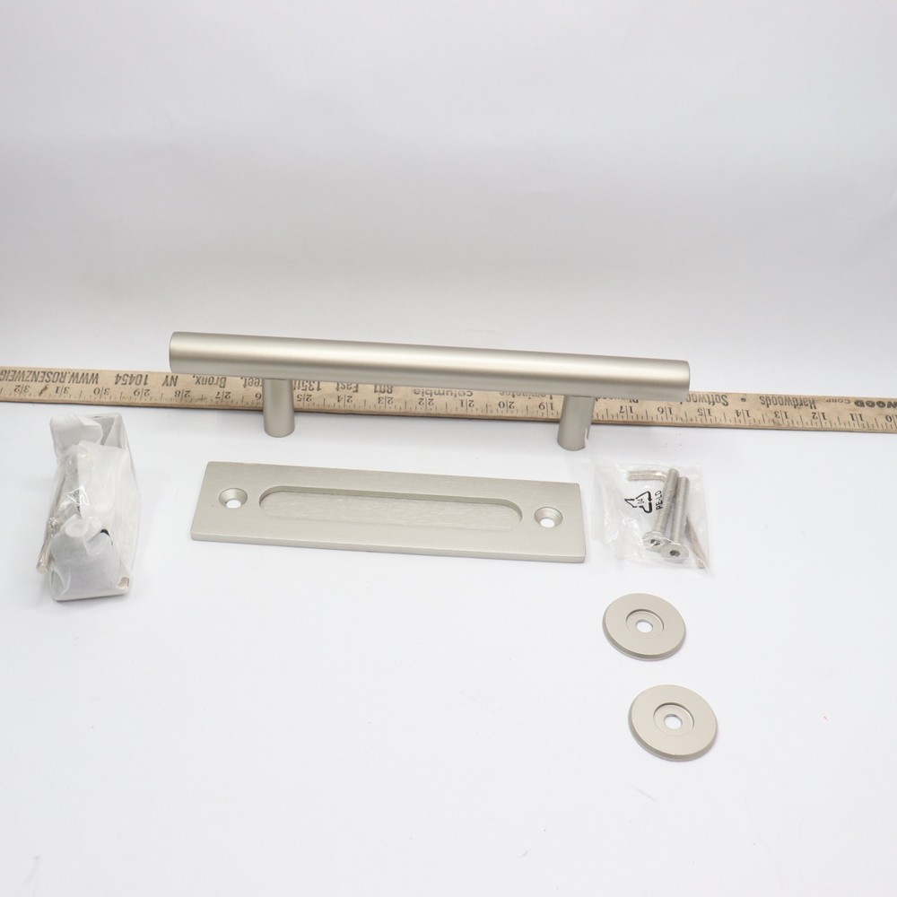 Pull Handle Barn Door Flush Pull Set Carbon/Stainless Steel 12" 0070-2.134