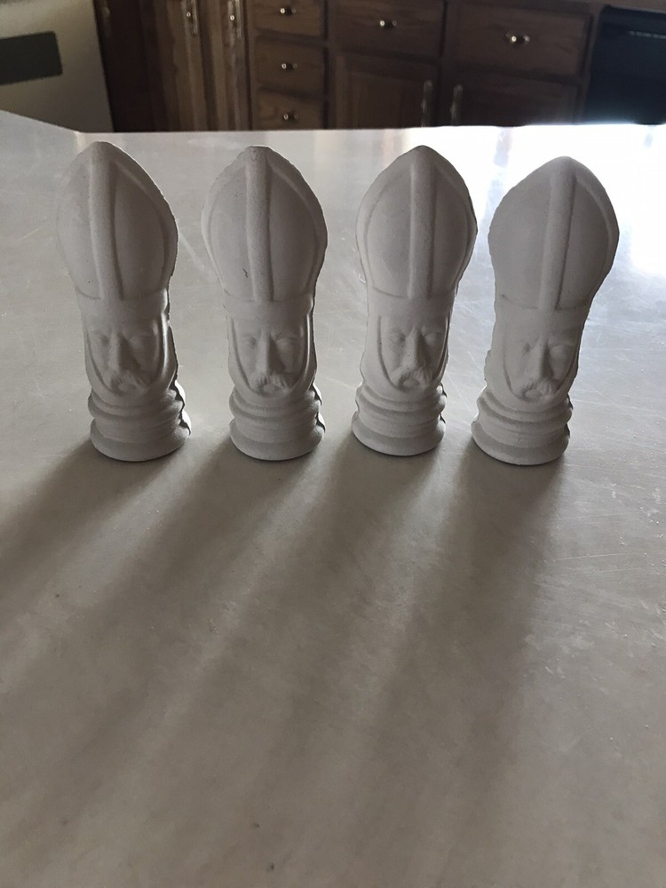 32pc Ceramic Chess Set Unpainted Unglazed Unbranded New