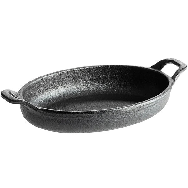 Valor Pre-Seasoned Mini Cast Iron Oval Casserole Dish (select size below)