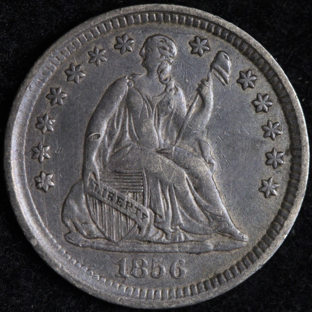 1856 Seated Liberty Silver Half Dime AU E220 VJLS