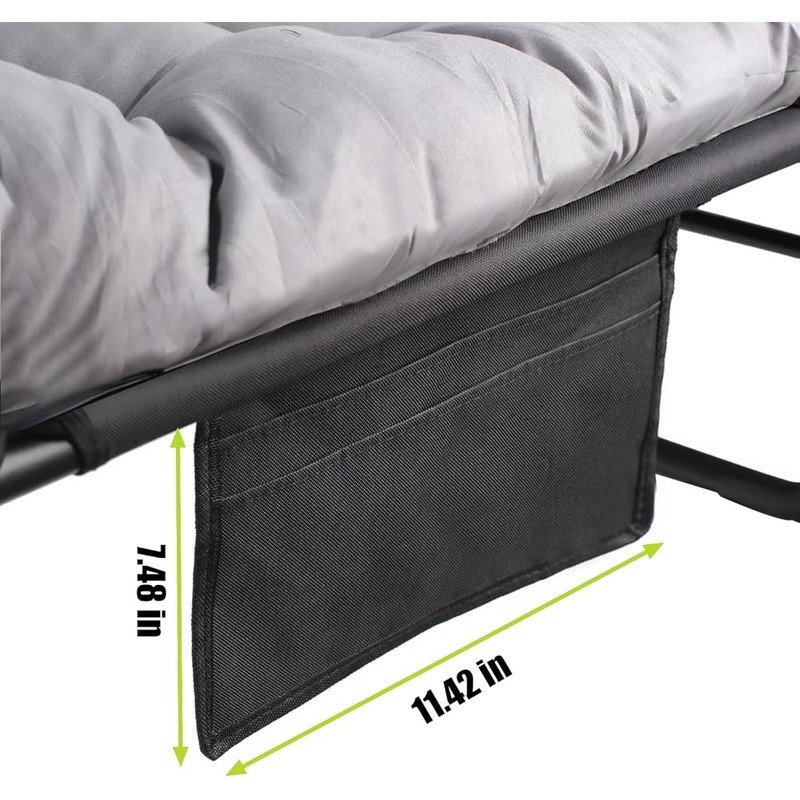 Portable Folding Camping Cot Tri-Fold Design Easy Setup Compact Durable Bed New