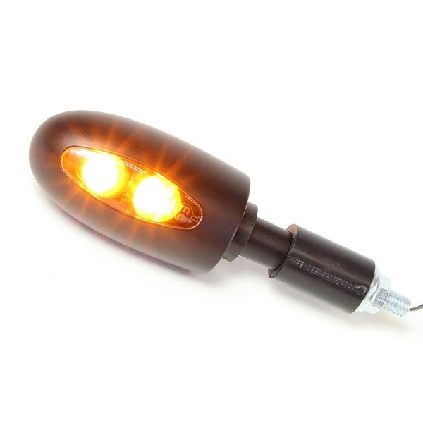 BL1000 Dark Bar-End Turn Signal, Black (1 pc)