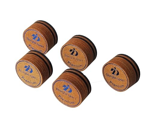 5PCS Packed Premium Laminated Billiard Cue Tips, Laminated Pool Cue M Hardness