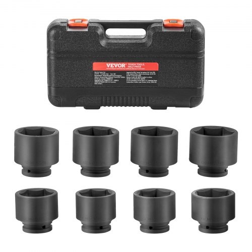 HOT/ Axle Nut Impact Socket Set,3/4"Drive 6-Point 8-Piece SAE Spindle Nut Socke