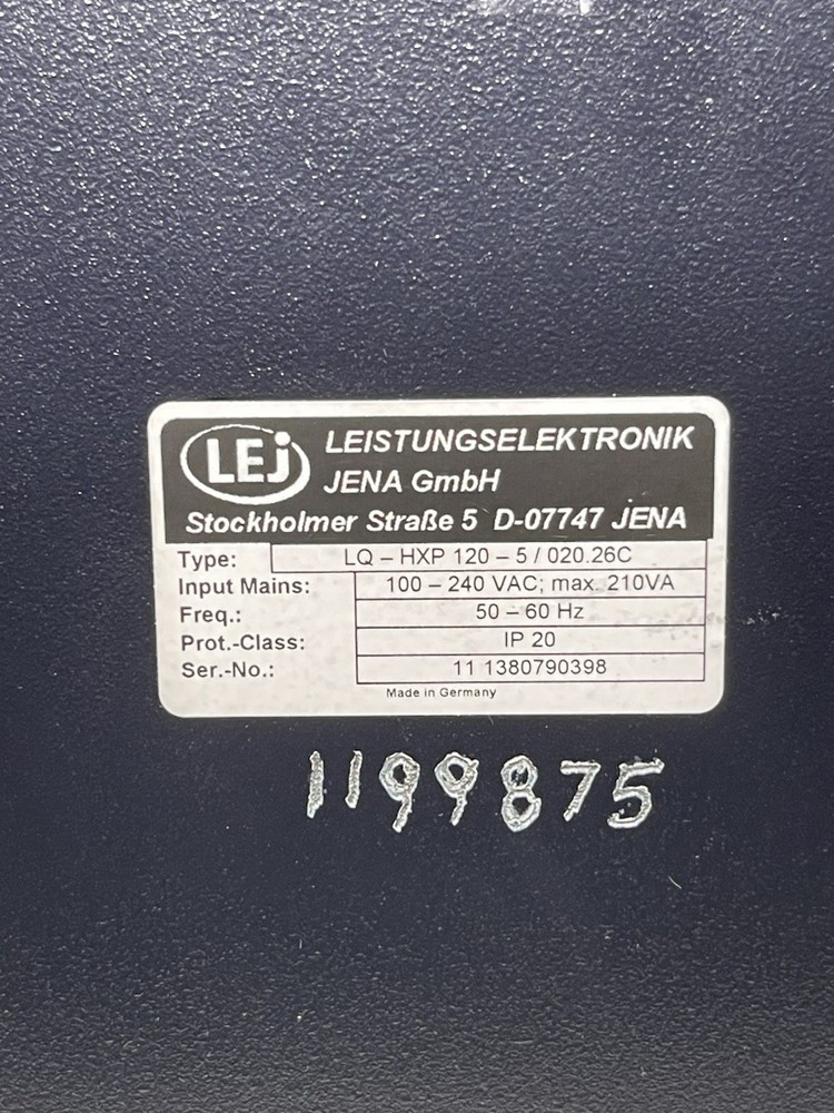 LEJ LQ-HXP120-5 Fluorescence Microscope Light Source 100-240V – Made in Germany