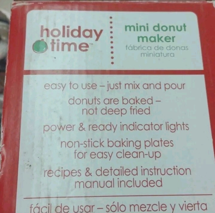 Mini Red Donut Maker New Holiday Time