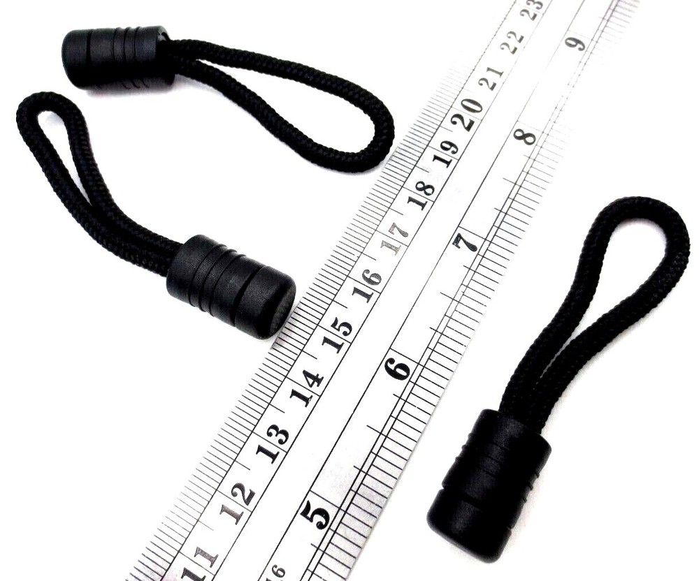 Zipper Pull Tab 2" Long 1/8" Thick Cord, Easy Grip Zip Pull Tag, Free Shipping!