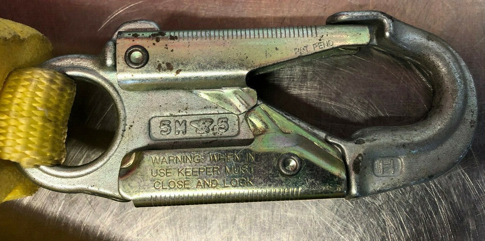 75 Inch Electric Lineman's Lowering Strap - Cushioned Strap - Double Lock Clasp