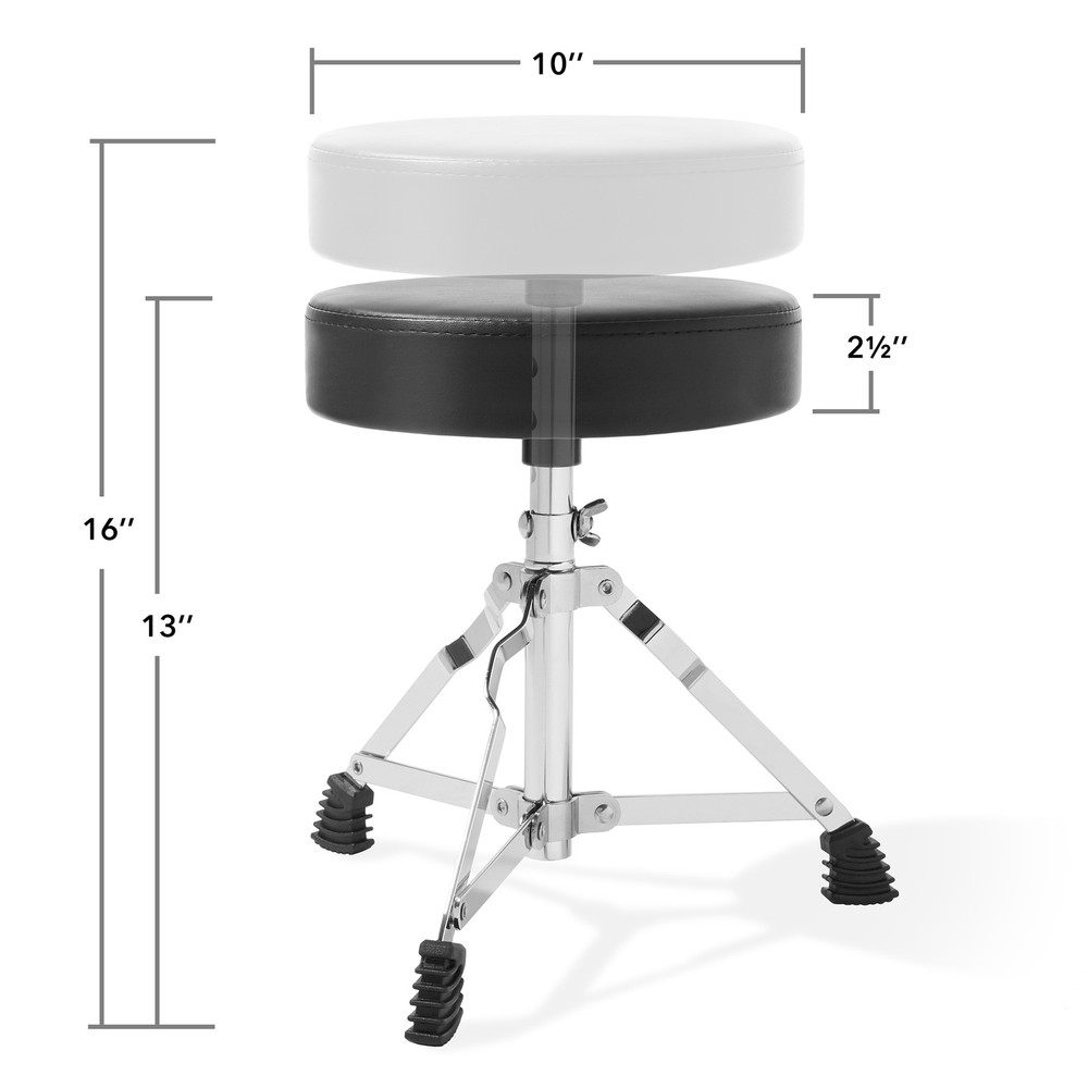 OPEN BOX - 5-Piece Beginner Junior Drum Set w/ Stool & Stands - Red