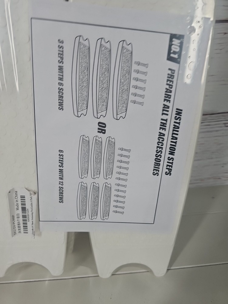 Pool Ladder Steps 18" Universal Heavy-Duty Molded Plastic Steps 6 Pack New
