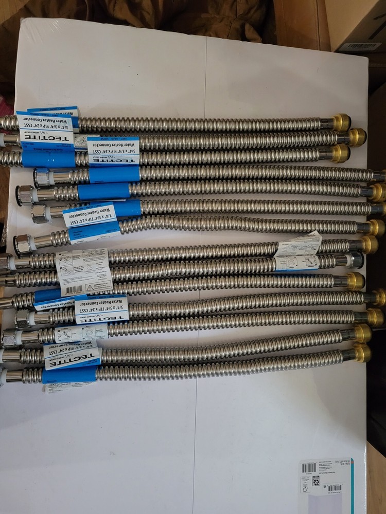 Lot of 14 Tectite Apollo Push To Connect Water Heater Connector 3/4" x 24"