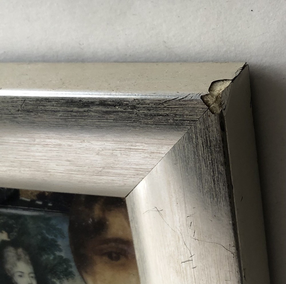 Vintage Art Collage Framed Author Unknown 6,5” x 6,5”