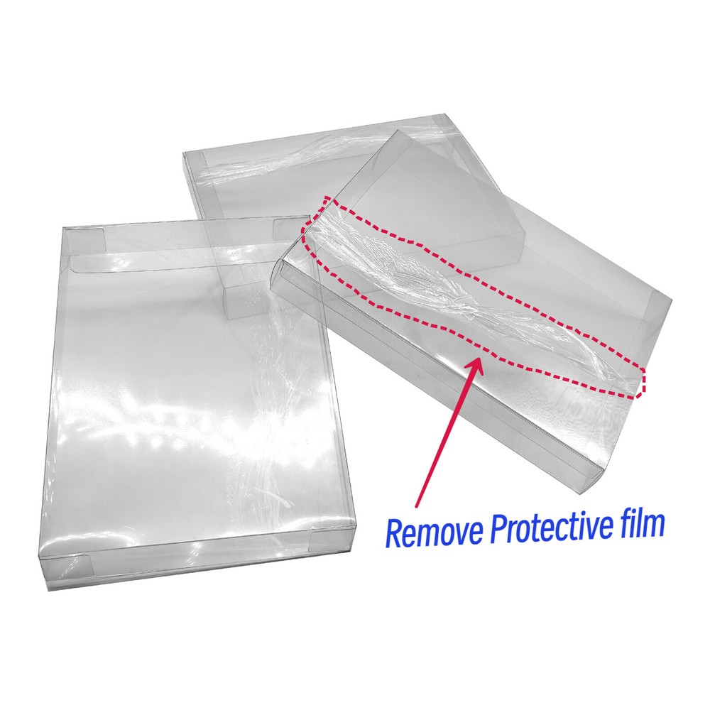10x Clear Plastic Protective Box Protector Sleeve For Atari 2600/5200 Game Boxes