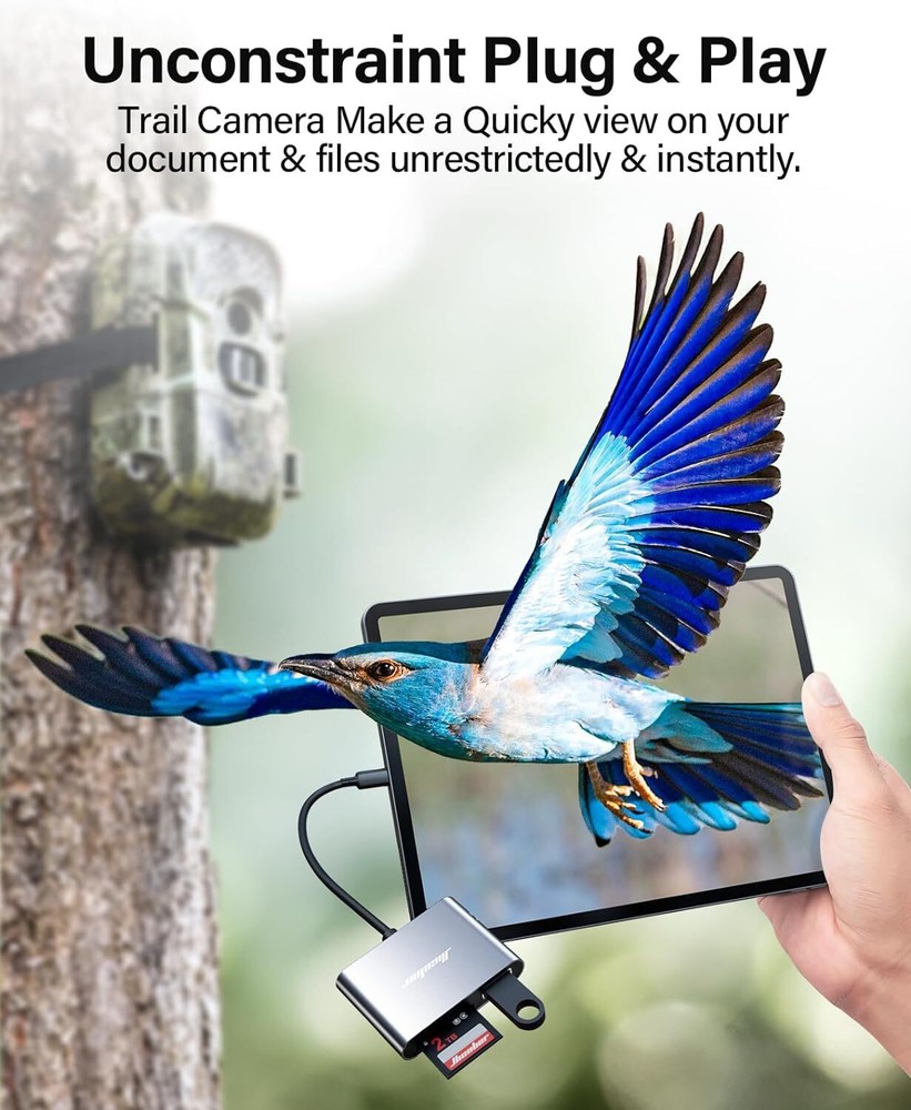 Hicober USB C to SD Micro SD Memory Card Reader (OPEN BOX)