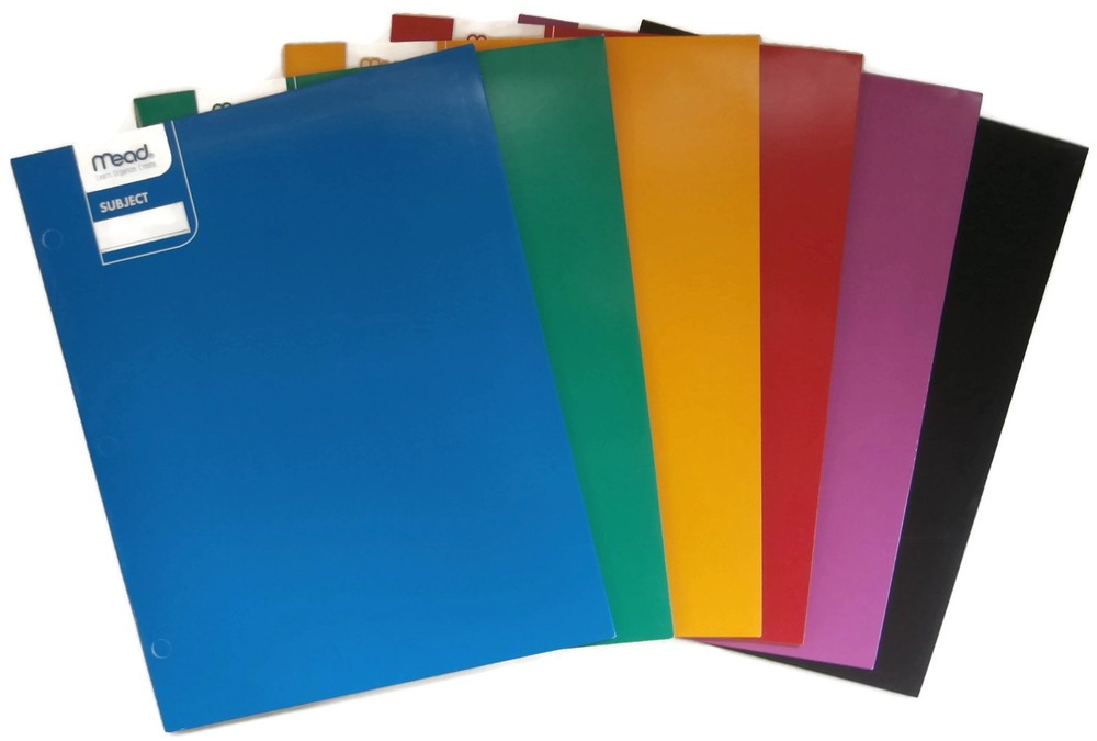 Mead Laminated Folder 9 x 12 (33198)- 6pk Assorted Multicolor