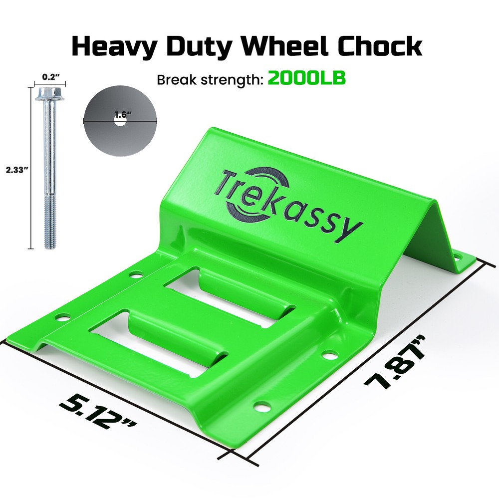 4-Pack Wheel Chock Tire Down Strap E-Track Trailer Towing Tire Strap for ATV UTV