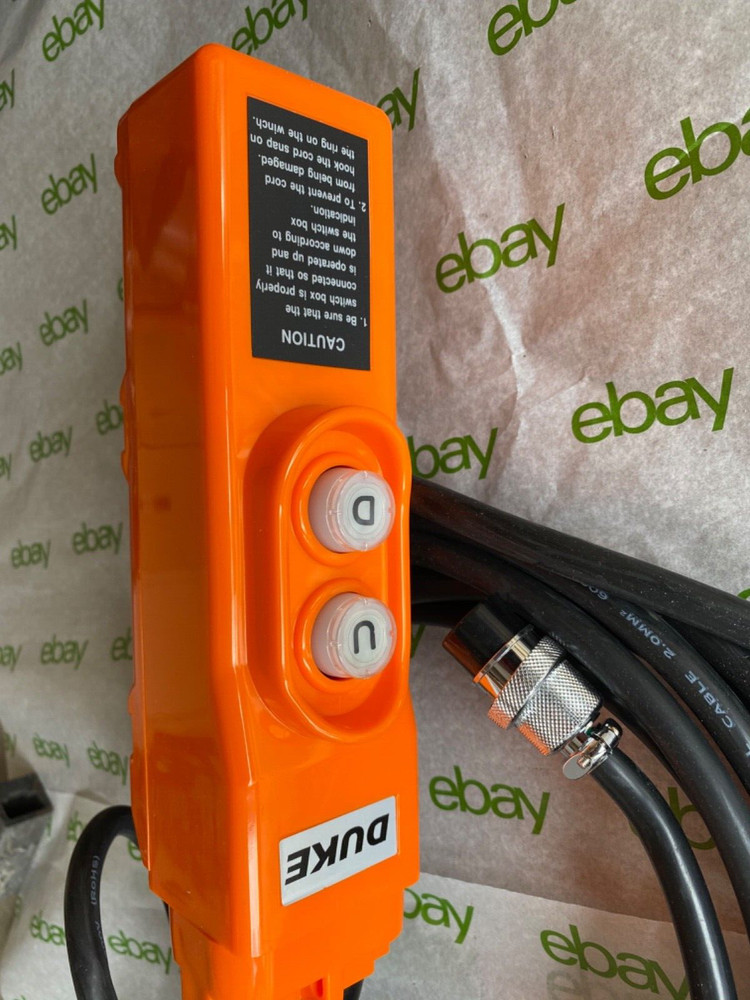 Duke-Winch 2 button pendant “A type Control Set” type B power plug NEMA 5-15